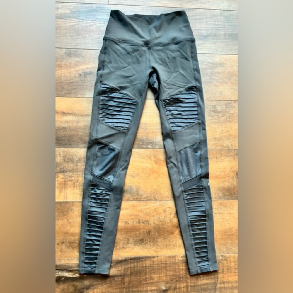 Alo Moto‎ Dark Grey 28" Full Length Leggings Size Small-SEE